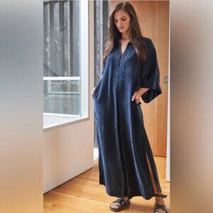 Ocean & Main Blue Long Caftan Sz L/XL